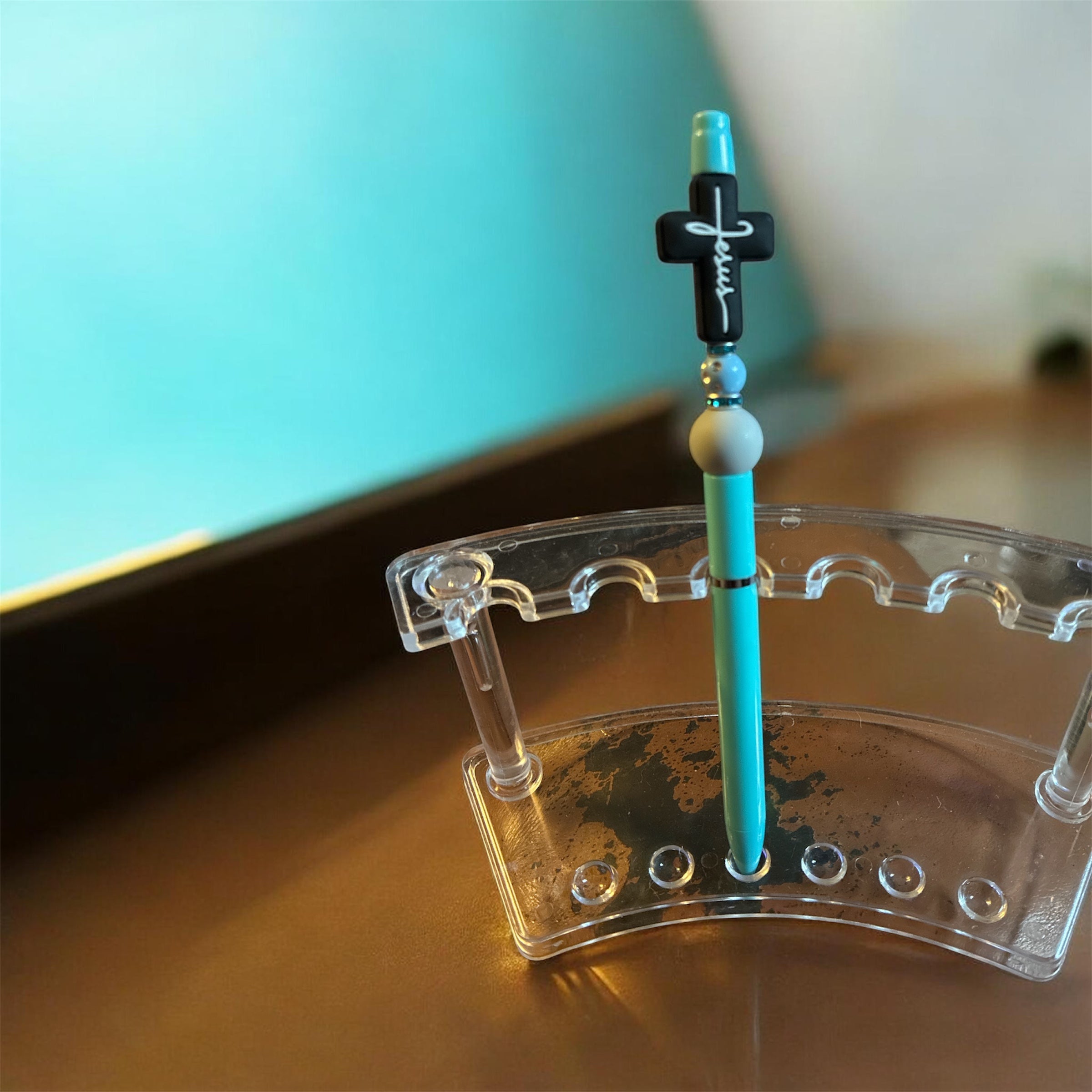 Aqua Black Cross Pen