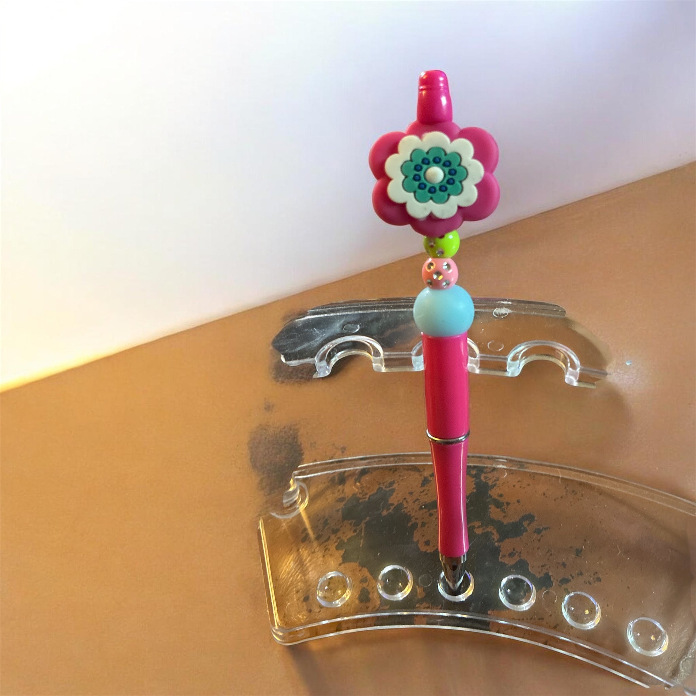 Pink/blue Flower Pen